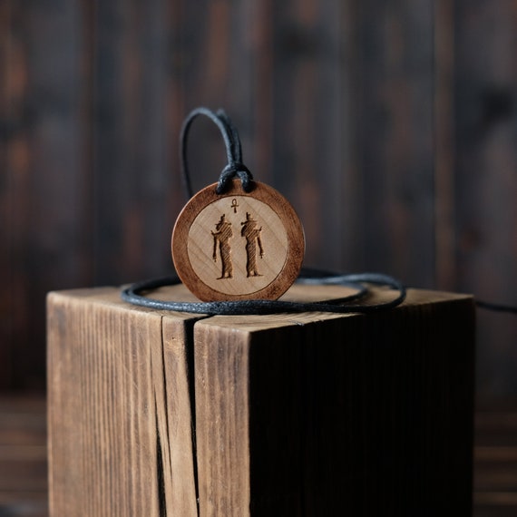 Egyptian Necklace, Isis Necklace, Egyptian Necklace, Egypt Goddess Pendant, Isis Wooden Pendant. Egyptian Talisman.