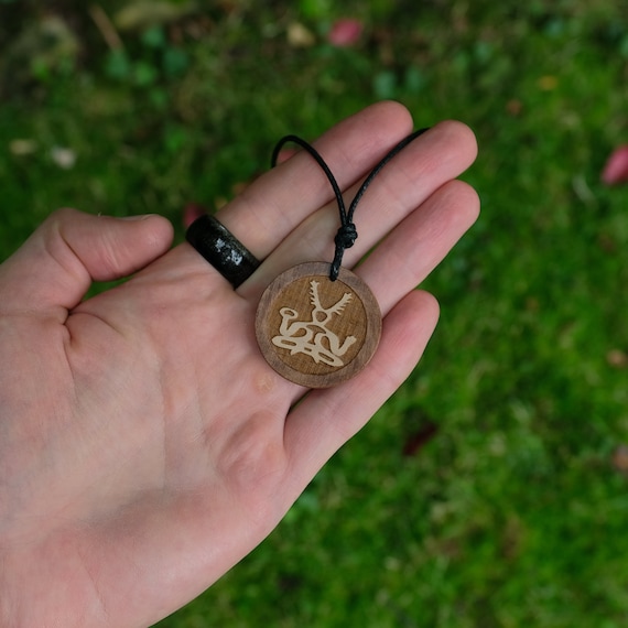 Celtic Necklace Cernunnos or Horned God of  Celtic Polytheism. Celtic God of fertility, life, animals, wealth, and the underworld.