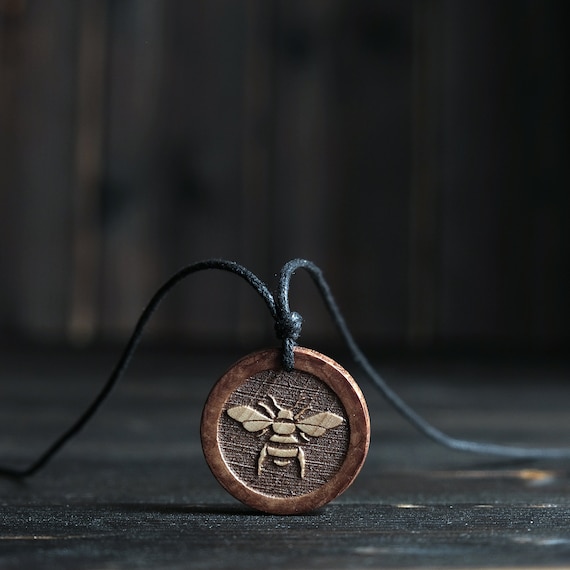 Bee Necklace-Bee Spirit Necklace-Handmade Pendant-Bee Totem-Bee Jewellery.