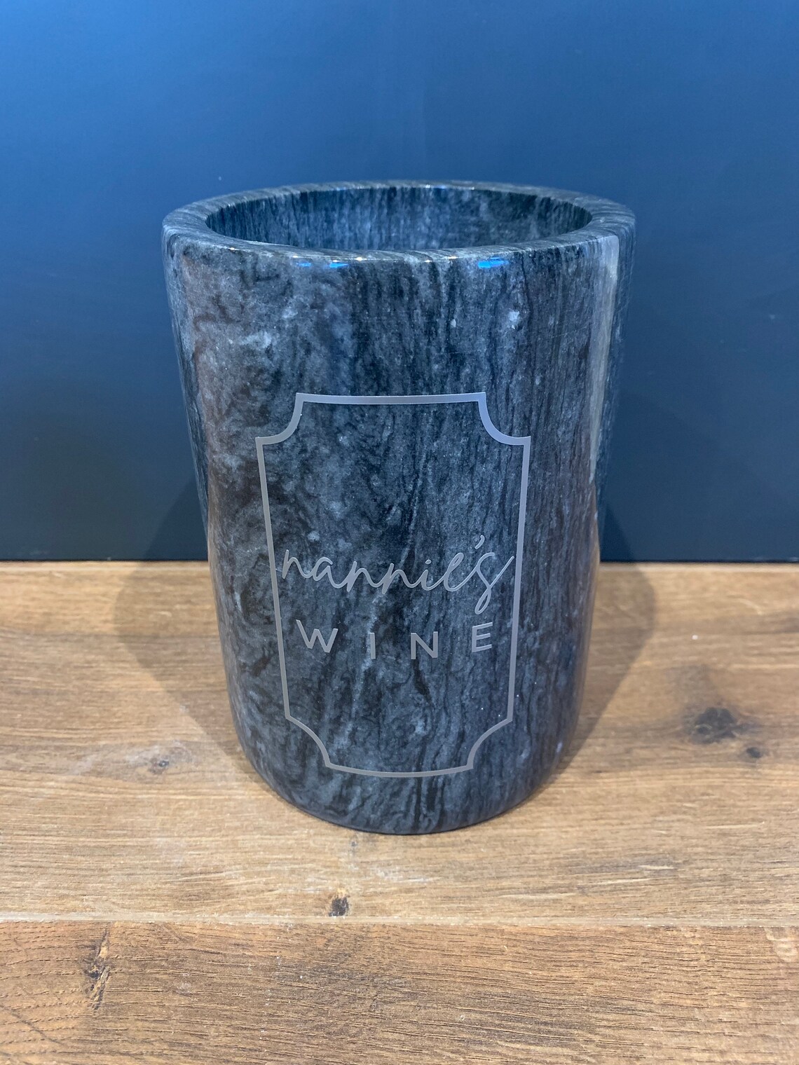 BACK IN STOCK Personalised Black Marble Wine Cooler Etsy