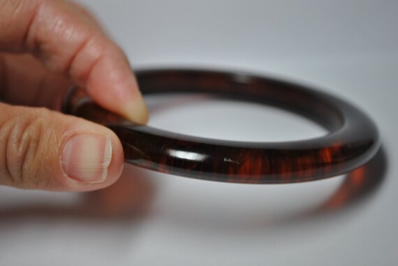 Vintage Rootbeer Bakelite Bracelet/Bangle - image 4