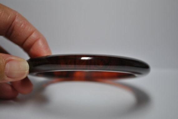 Vintage Rootbeer Bakelite Bracelet/Bangle - image 2