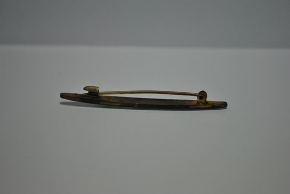 Edwardian Era Guilloche Enamel Bar Pin - image 3