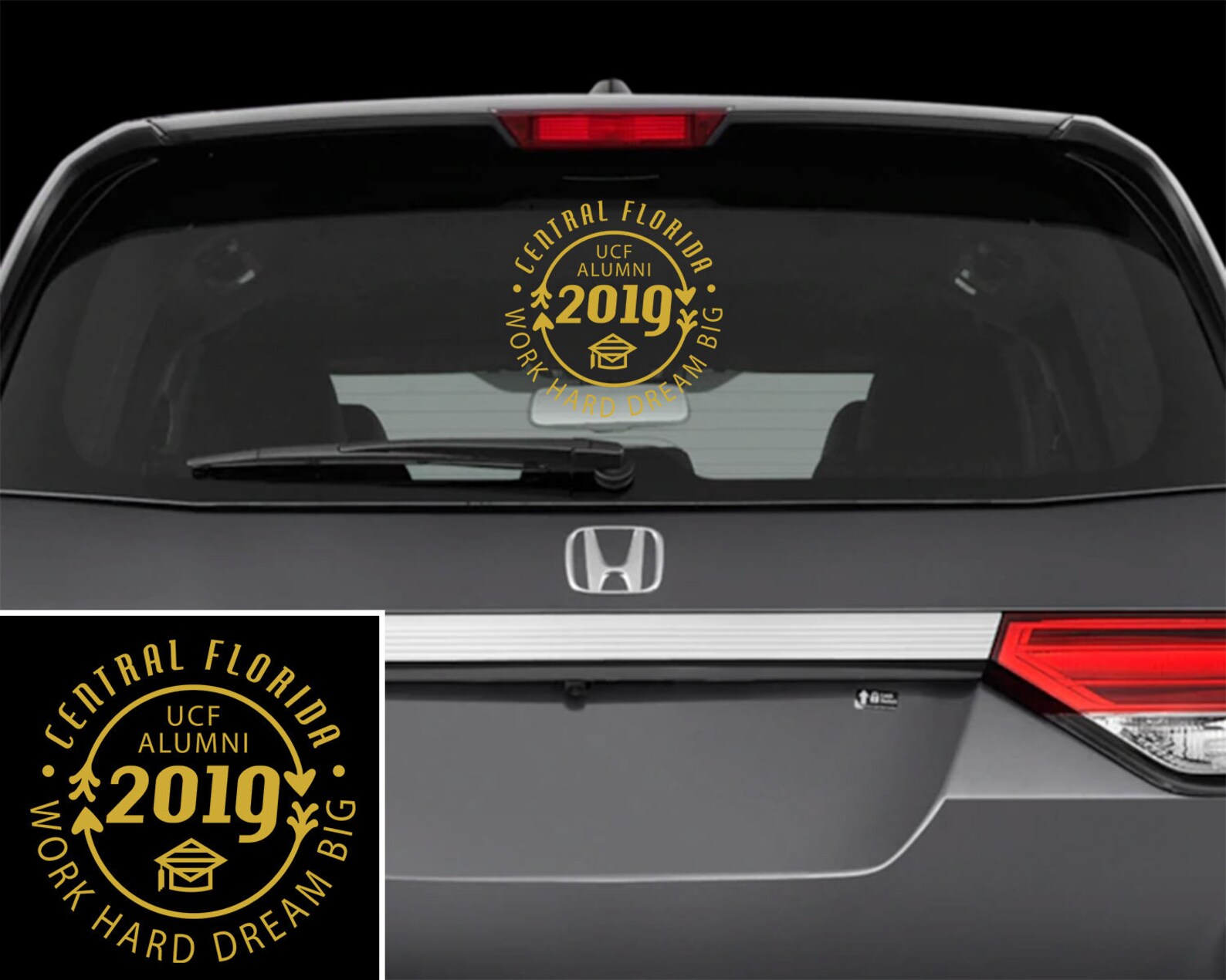 College Graduate Vinyl Decal College Decal Work Hard Etsy