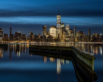 New York City Skyline Photo, Acrylic or Metal Print Harry Collins Original Photography Artwork Wall Art Home Decor Living Room Gifts