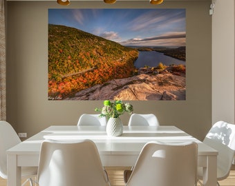 Autumn in Acadia National Park, Maine Photo, Metal, Acrylic or Canvas Harry Collins Photography Nature Wall Art Decor Focal Fall Foliage