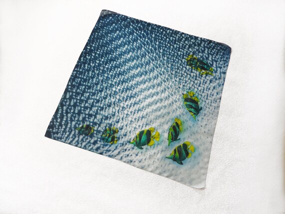 quadratisches Kopftuch Bandana Tuch Symbole Muster grün Blumen,Tiere