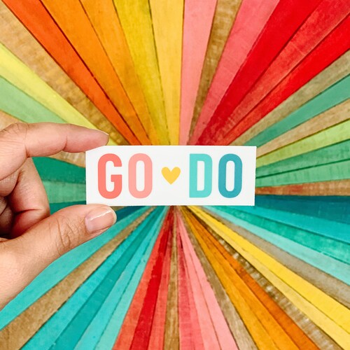 GO DO Vinyl Sticker Water Bottle Sticker Laptop Sticker Etsy