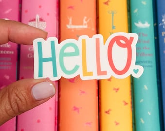 Hello vinyl sticker - water bottle sticker - laptop sticker - planner sticker