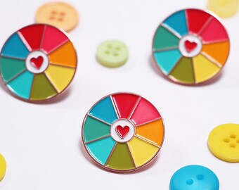 Color Wheel Enamel Pin - Just Add Sunshine