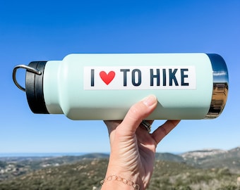 I Love to Hike Vinyl Sticker - Waterproof Laptop Decal