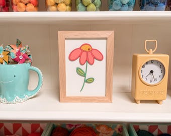 READY TO SHIP - Flower - 6 x 8 - laser cut wood