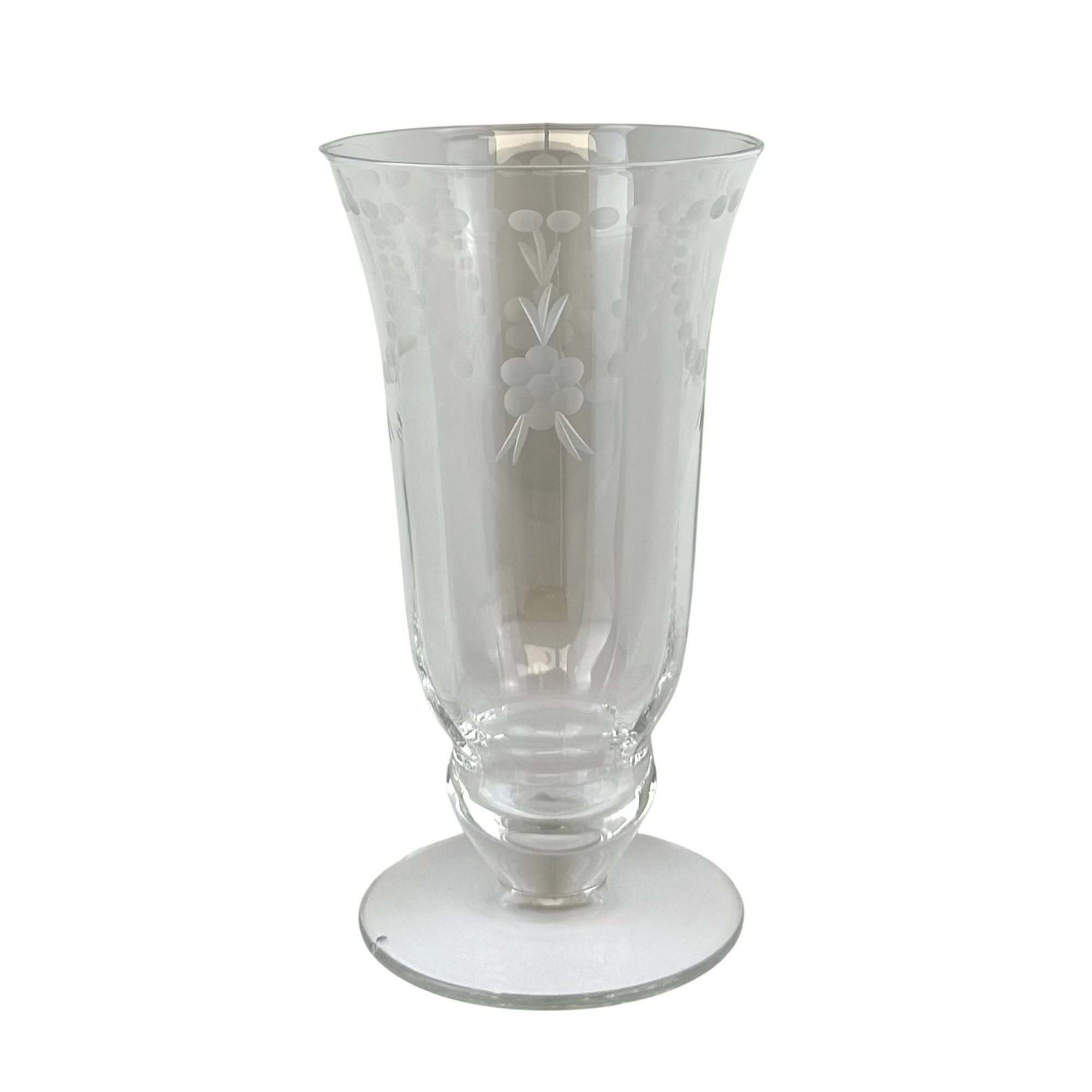 Floral Etched Iced Tea Glasses, Set of 7 Etsy