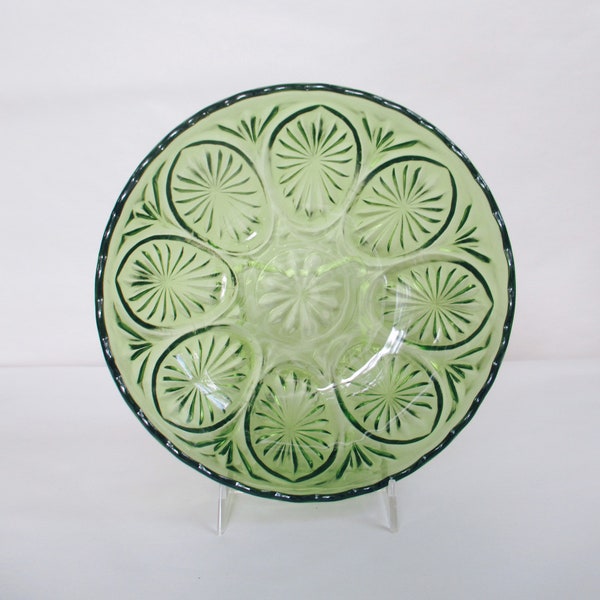 Green Glass Bowl Etsy