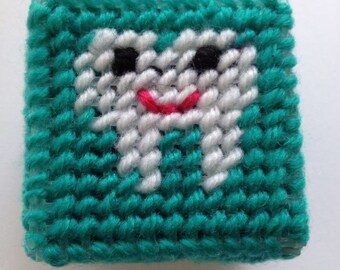 Plastic canvas tooth fairy box B AQUA