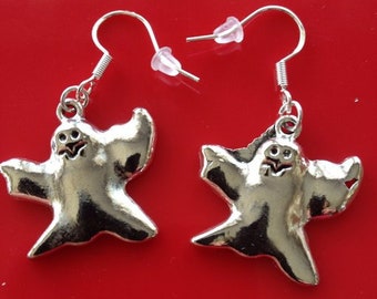 GHOST EARRINGS Halloween Earrings Tibetan Silver