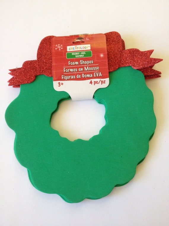 creatology foam wreaths foam shapes christmas wreaths 4 pieces etsy christmas foam shapes
