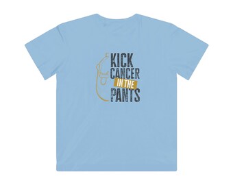 Kick Childhood Cancer Tee, Cancer Survivor, Beat Child Cancer, Gift Tee Shirt, Childhood Cancer Awareness, Support, Love, Hope, Faith