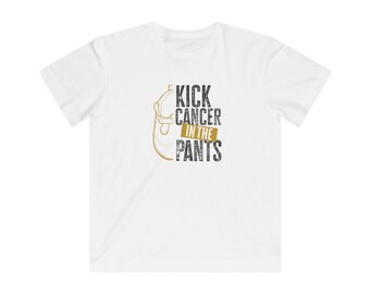 Kick Childhood Cancer in the Pants!  Child Kid Shirt, Child Cancer, Cancer Awareness, Beat Cancer, Hope, Faith, Love, Fight Cancer, Support