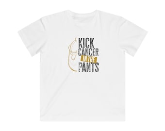 Kick Childhood Cancer in the Pants!  Child Kid Shirt, Child Cancer, Cancer Awareness, Beat Cancer, Fight Cancer, Support, Cancer Fighter