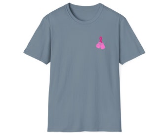 Breast Cancer Awareness Tee: Fighter Boxer Ribbon Support Shirt