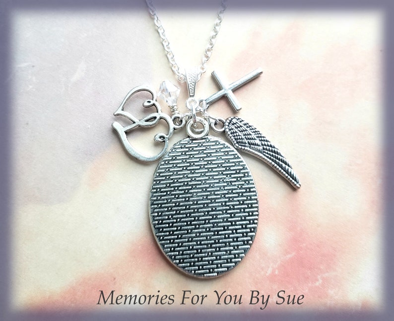 Oval Vintage Style Silver Custom Picture Pendant Necklace,Personalized Photo Necklace with Charms,Personalized Memorial Necklace,Photo Gift image 7