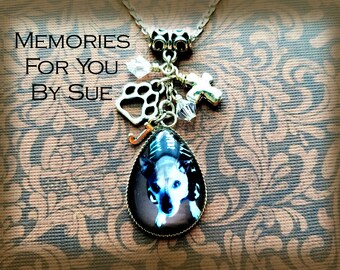 Pet Photo Necklace,Personalized Pet Accessories,Custom Photo Dog Memorial, Pet MemoryJewelry,Animal Portrait Gift for Loss of Loved One