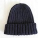 Navy blue hat, wool toque, watch cap, ribbed knit, hand knit, navy hat, sailors hat, workmans cap, blue knit hat, knit toque, workmans hat,