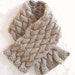 Beige Alpaca Scarf, hand knit, soft alpaca muffler, baby alpaca scarf, heavily cabled, very warm scarf, beige alpaca muffler, great gift