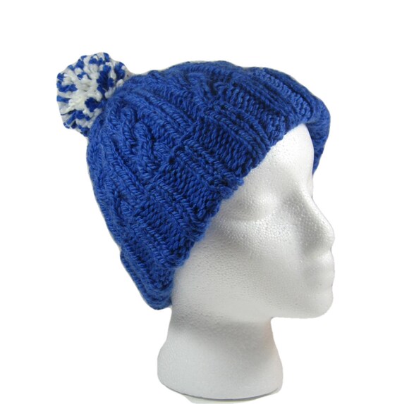 blue wool hat