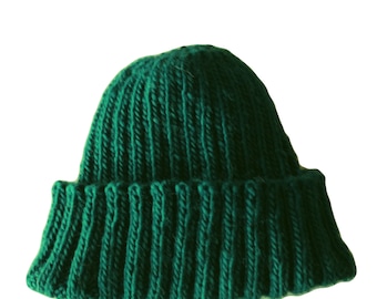 Green wool watchcap VERY WARM, great gift for any man