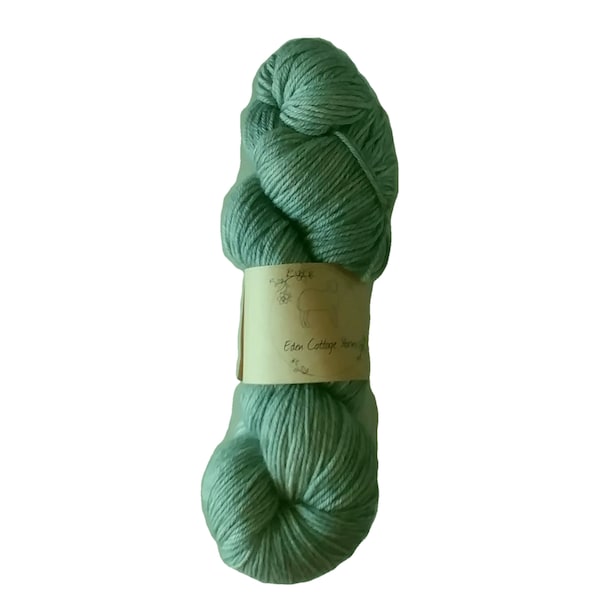 Eden Cottage Yarn, Oakworth DK, pale green-gray, soft Polwarth wool