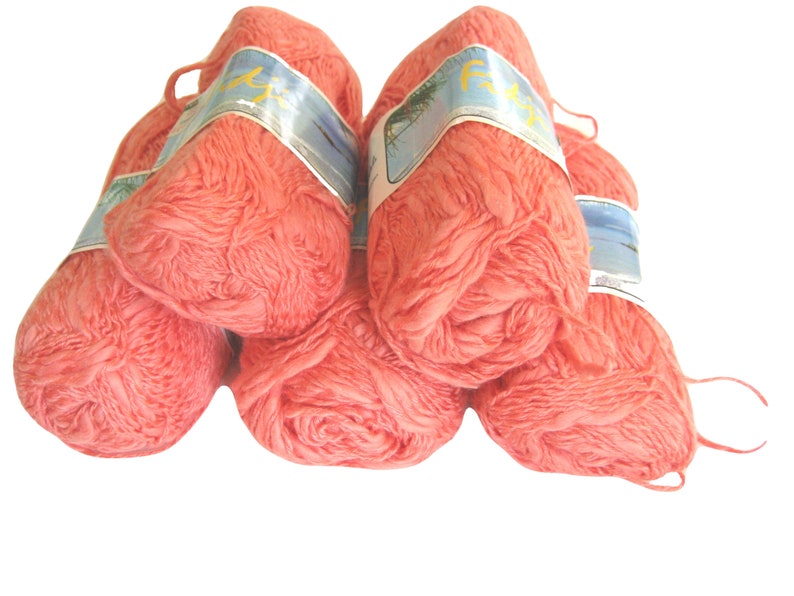 Cotton Mix Yarn, DK Weight, Light Orange, Cotton and Acrylic, Destash