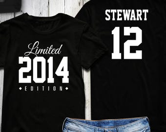 12th Birthday Shirt 2014 Limited Edition 12 years old shirt, limited edition 12 Year old, 12th birthday party tee shirt personalized