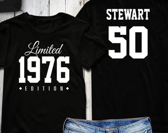 50. Geburtstag Shirt 1976 Limited Edition 50 Jahre altes Hemd, limitierte Auflage 50 Jahre alt, 50. Geburtstag Party T-Shirt personalisiert