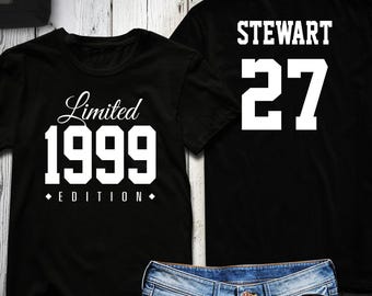 27-årsdagströja 1999 Limited Edition 27 år gammal tröja, begränsad upplaga 27 år gammal, 27-åring, personlig t-shirt
