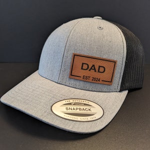 Dad Hat, Dad Personalized Established Year- (any year) Custom Dad Gift, Dad Patch Snapback Cap, Dad Hat