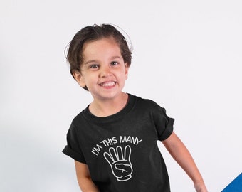 I'm This Many Four 4  Birthday Tshirt, Kids 4th Birthday Tshirt, Children's Birthday Tshirt, Gift for Child Birthday TH-343