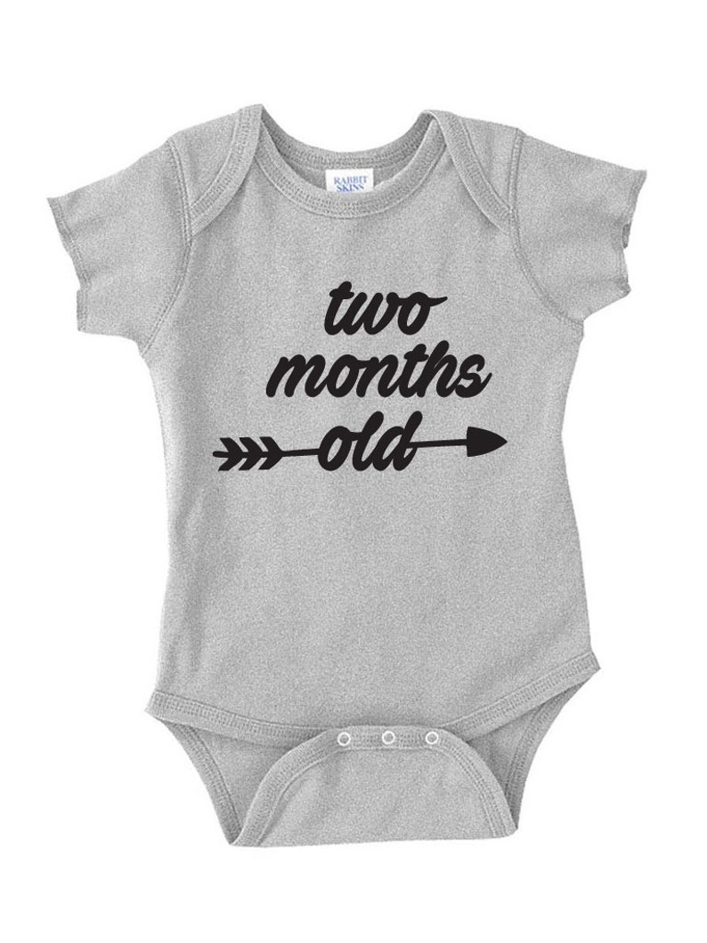 Two Month Old Birthday, Shirt Bodysuit New Born Birthday, Birthday Gift, Gift For Two Month Old Baby Onepiece One Piece Baby Shower, TH-401 image 1