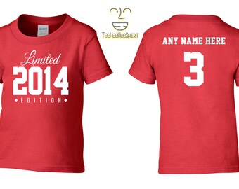 2014 Limited Edition Birthday Toddler Tshirt, Toddler 3rd Birthday Tshirt, Toddler's Birthday Tshirt, Gift for Toddler Birthday