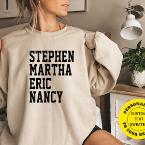 Custom Sweatshirt, Customized Sweatshirt, Personalized Crewneck Sweater, Personalized Name, Personalized Sweatshirt, Your Text, Custom Text