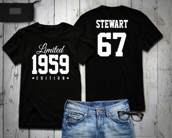 67th Birthday Shirt 1959 Limited Edition 67 years old shirt, limited edition 67 Year old, 67th birthday party tee shirt personalized