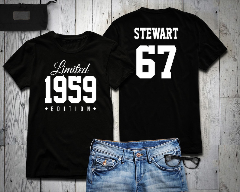67th Birthday Shirt 1959 Limited Edition 67 years old shirt, limited edition 67 Year old, 67th birthday party tee shirt personalized image 1