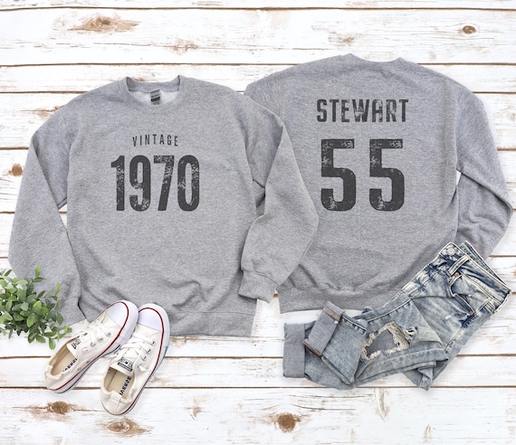 Sweatshirt Anniversaire 55 Ans Vintage 1970 - Unisexe, Coupe Classique, Idéal Cadeau Rétro - 8