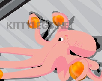 Octopeachy Illustration