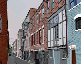 Ende der Gasse Illustration