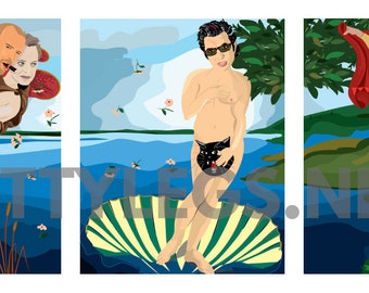 Die Geburt von Goldblum (drei Stücke) Illustration