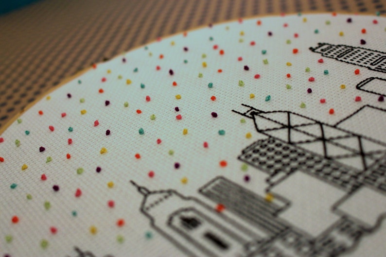 Hello Hong Kong Cross Stitch Pattern. Confetti City Skyline. Etsy UK