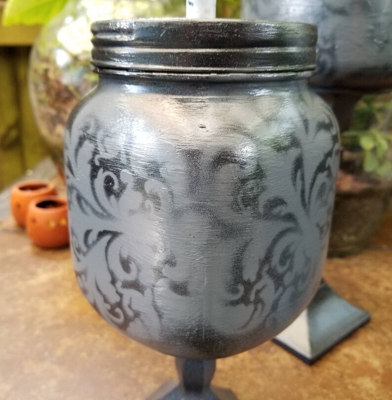 Gray Canisters Canister Set Recycled Canisters Glass Etsy