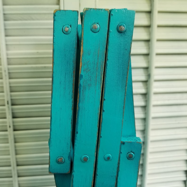 Wine Rack Wooden Wine Rack Shabby Chic Rack Turquoise Wine Etsy